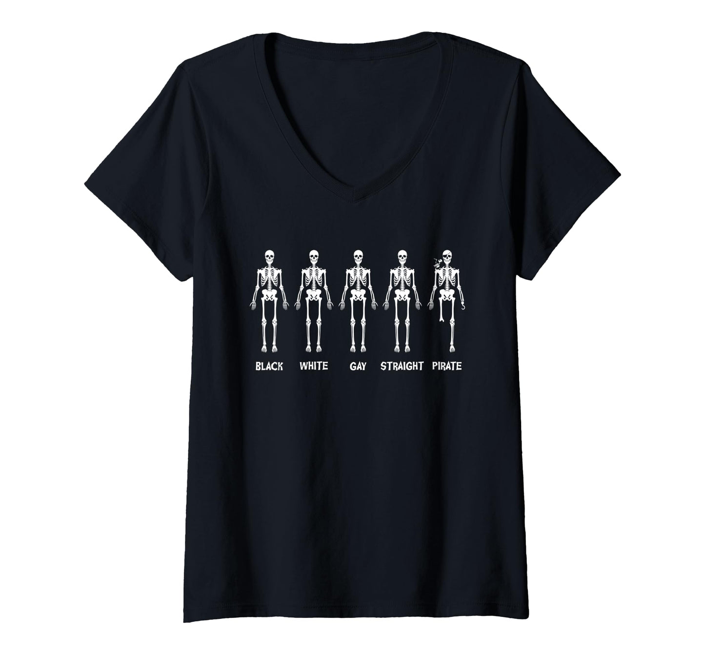 180g pure cotton round neck single-sided printed T-shirt, women's black and white gay straight pirate skull V-neck T-shirt, casual T-shirts for men and women, perfect T-shirt for holiday gifts, Christmas gifts, 2025 gifts, New Year gifts