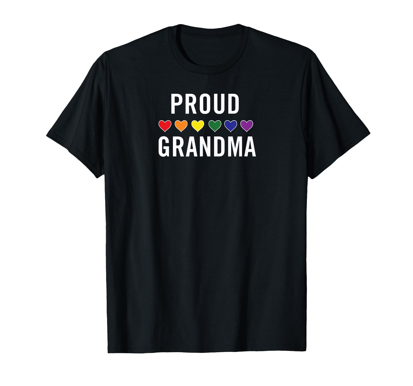 180g pure cotton round neck single side printed T-shirt, proud grandma LGBTQ gay pride rainbow grandparents T-shirt, casual T-shirt for men and women, perfect T-shirt for holiday gifts, Christmas gifts, 2025 gifts, New Year gifts