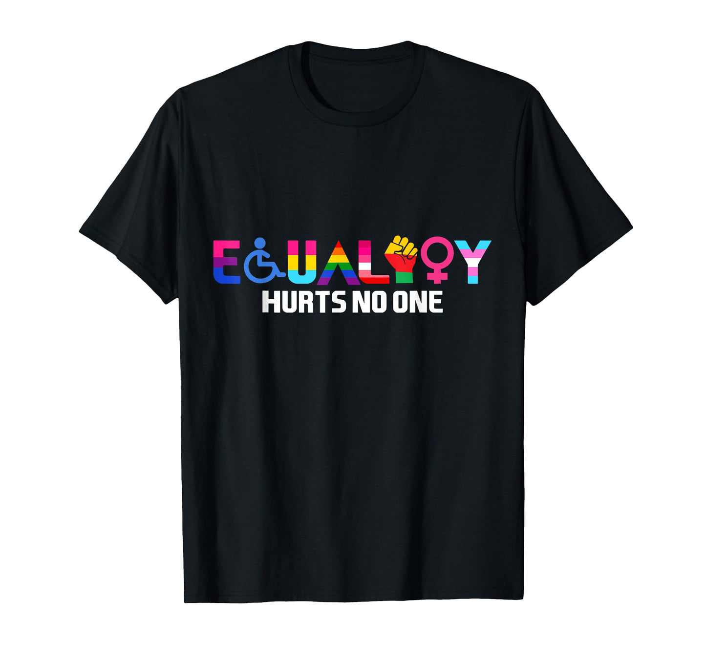180g pure cotton round neck single-sided printed T-shirt, inclusive equality - Pride Rainbow Queer Lesbian Gay LGBTQ+ T-shirt, casual T-shirts for men and women, perfect T-shirt for holiday gifts, Christmas gifts, 2025 gifts, New Year gifts