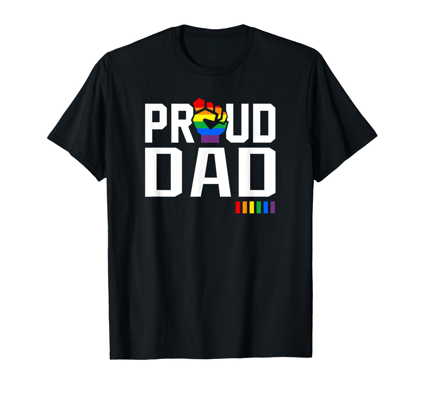 180g pure cotton round neck single side printed T-shirt, proud dad gay pride month LGBTQ T-shirt T-shirt, casual T-shirt for men and women, perfect T-shirt for holiday gifts, Christmas gifts, 2025 gifts, New Year gifts