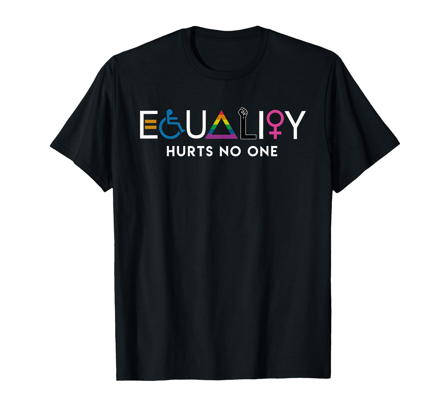 180g pure cotton round neck single-sided printed T-shirt, equality will not hurt anyone LGBT equality gay pride human rights T-shirt, casual T-shirt suitable for men and women, perfect T-shirt for holiday gifts, Christmas gifts, 2025 gifts, New Year gifts