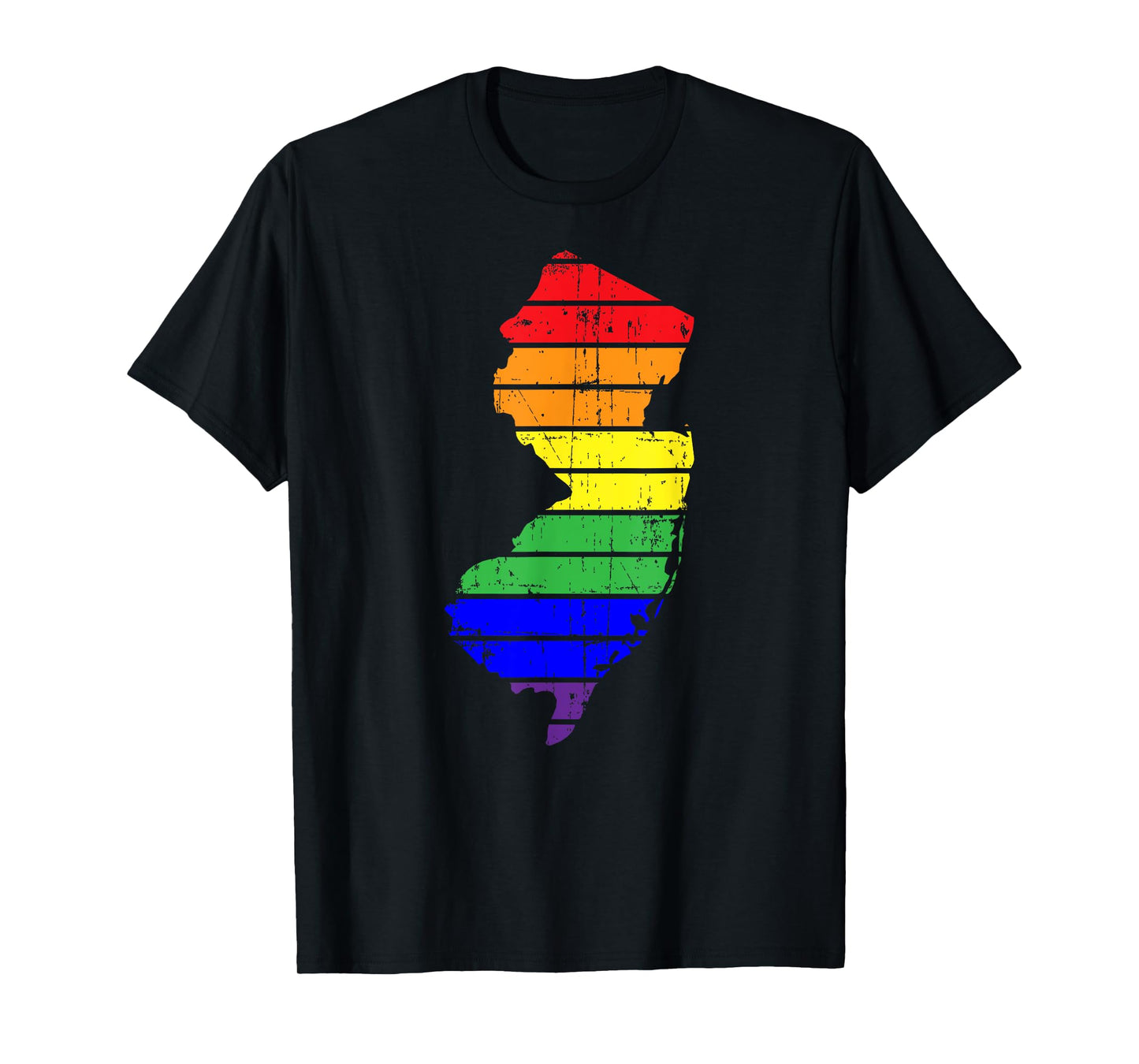180g pure cotton round neck single-sided printed T-shirt, New Jersey LGBT rainbow gay T-shirt, casual T-shirts for men and women, perfect T-shirts for holiday gifts, Christmas gifts, 2025 gifts, New Year gifts