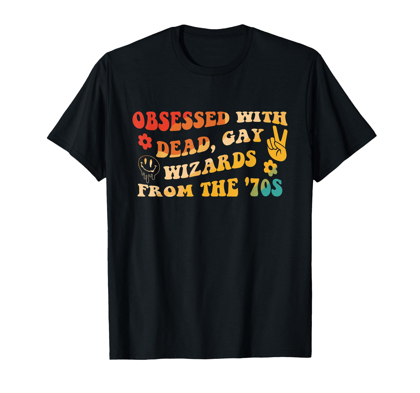 180g pure cotton round neck single side printed t-shirt, obsessed with 70s dead gay wizard vintage t-shirt, casual t-shirt for men and women, perfect t-shirt for holiday gift, Christmas gift, 2025 gift, New Year gift