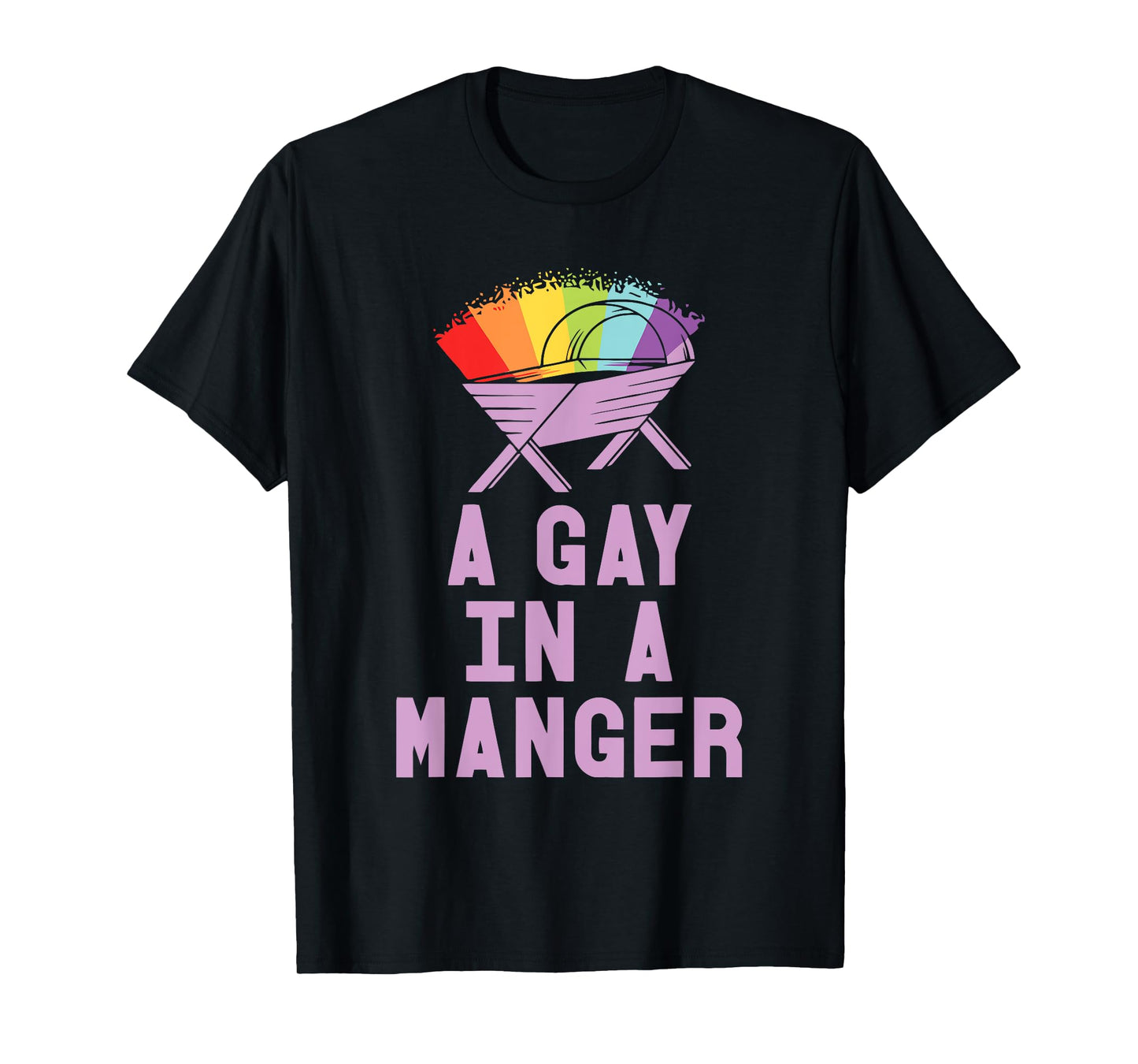180g pure cotton round neck single side printed t-shirt, gay farmer in the manger LGBTQ quote t-shirt, casual t-shirt for men and women, perfect t-shirt for holiday gift, Christmas gift, 2025 gift, New Year gift