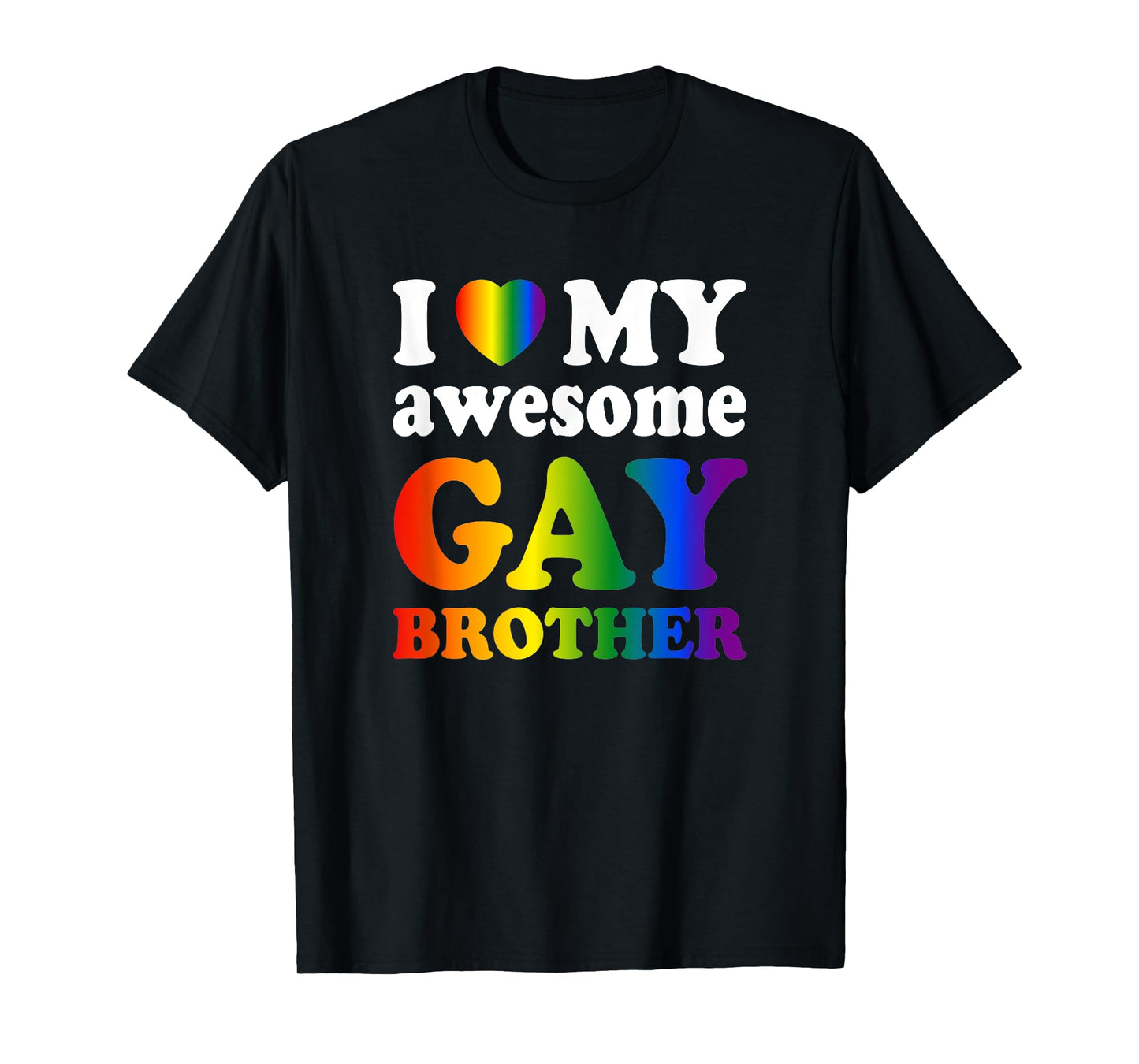 180g pure cotton round neck single side printed t-shirt, I love my awesome gay brother t-shirt, casual t-shirt for men and women, perfect t-shirt for holiday gifts, Christmas gifts, 2025 gifts, New Year gifts