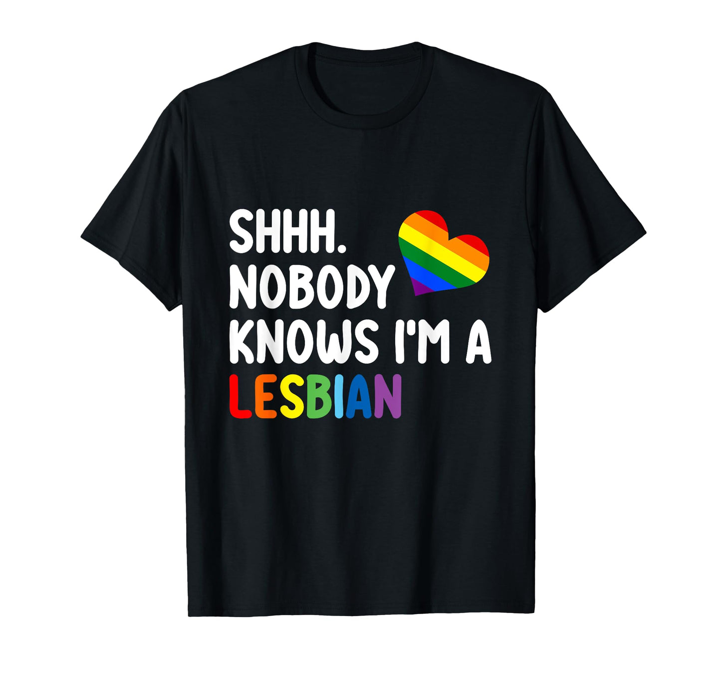 180g pure cotton round neck single side printed T-shirt, LGBTQ gay pride month hush, no one knows I am a lesbian T-shirt, casual T-shirts for men and women, perfect T-shirt for holiday gifts, Christmas gifts, 2025 gifts, New Year gifts