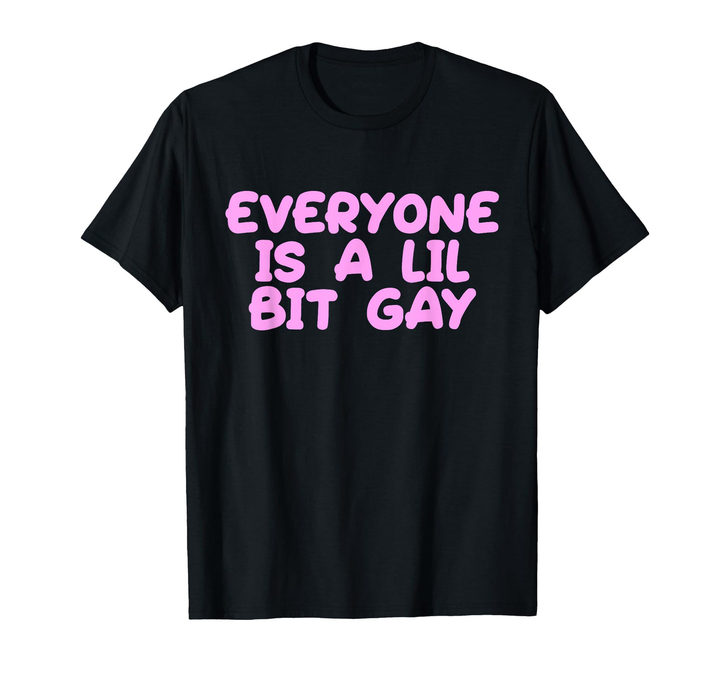 180g pure cotton round neck single-sided printed T-shirt, everyone is a little gay queer LGBT cute funny T-shirt, casual T-shirt suitable for men and women, perfect T-shirt for holiday gifts, Christmas gifts, 2025 gifts, New Year gifts