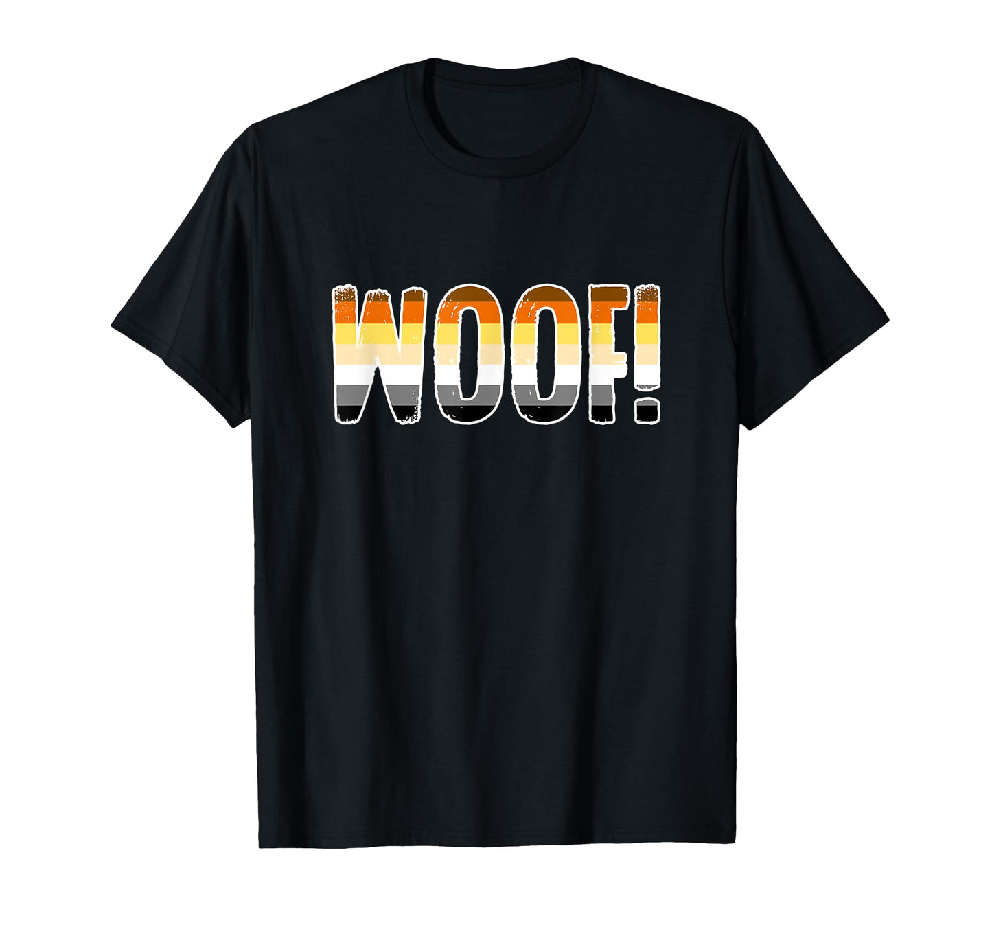 180g pure cotton round neck single side printed t-shirt, men's Woof! - funny gay pride bear t-shirt, casual t-shirt for men and women, perfect t-shirt for holiday gift, Christmas gift, 2025 gift, New Year gift