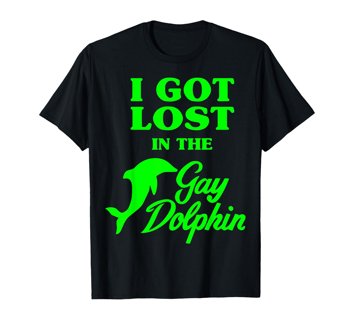 180g pure cotton round neck single side printed t-shirt, I am lost in the gay dolphin t-shirt, casual t-shirts for men and women, perfect t-shirt for holiday gifts, Christmas gifts, 2025 gifts, New Year gifts