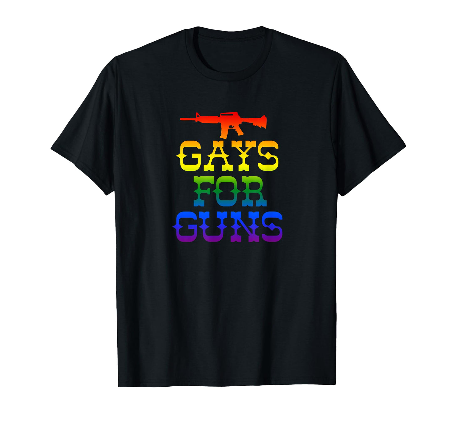 180g pure cotton round neck single side printed t-shirt, gay gun rainbow gay pride gun rights second amendment t-shirt, casual t-shirt for men and women, perfect t-shirt for holiday gift, Christmas gift, 2025 gift, New Year gift