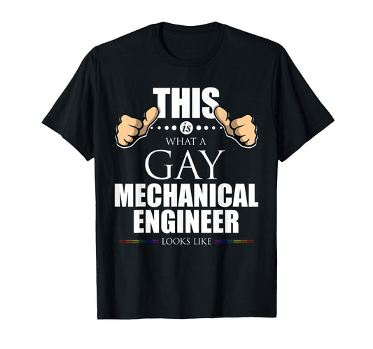 180g pure cotton round neck single-sided printed T-shirt, this is what a gay mechanical engineer looks like T-shirt, casual T-shirt suitable for men and women, perfect T-shirt for holiday gifts, Christmas gifts, 2025 gifts, New Year gifts
