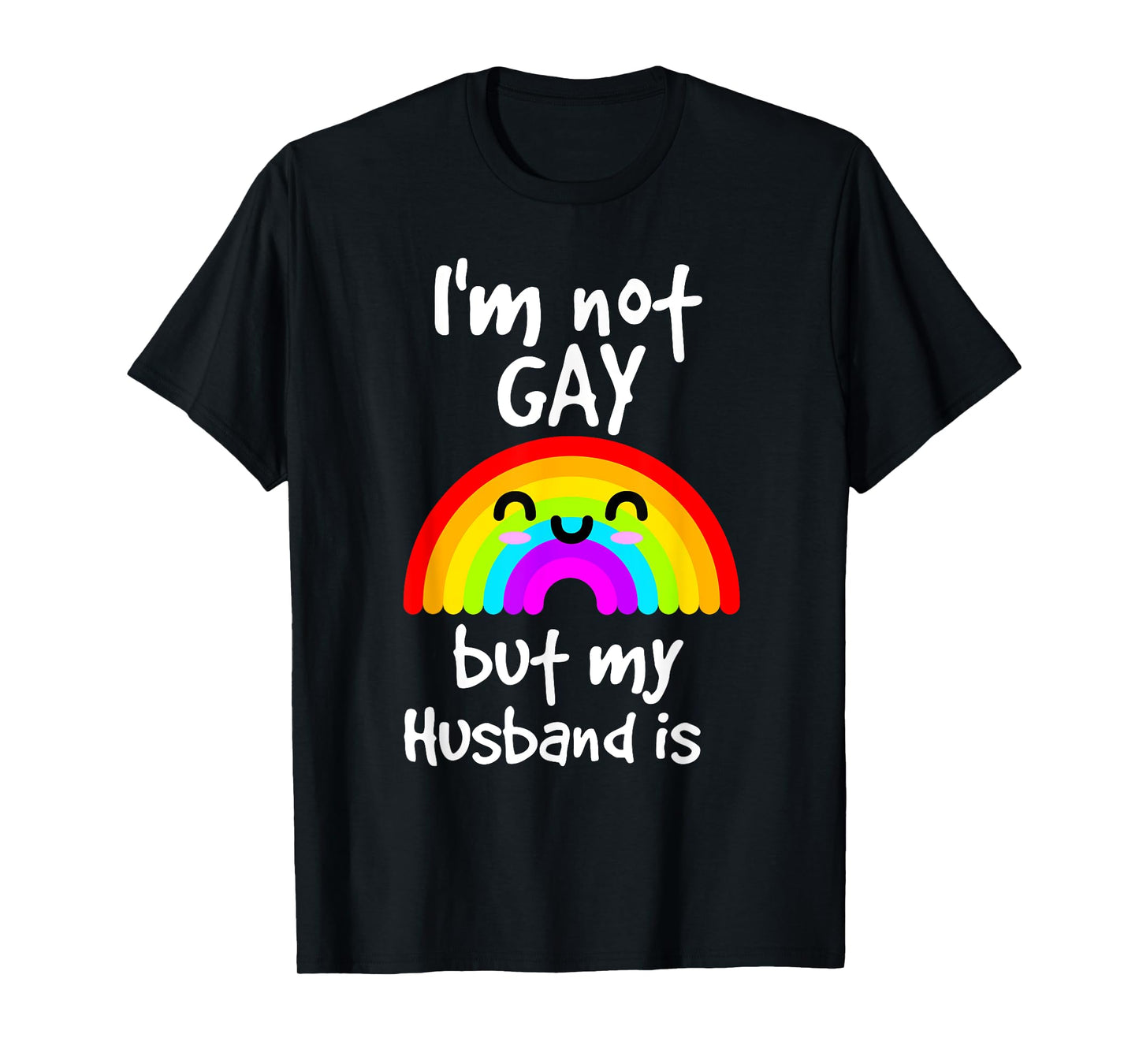180g pure cotton round neck single-sided printed T-shirt, I am not gay, but my husband is - LGBT T-shirt, casual T-shirts for men and women, perfect T-shirt for holiday gifts, Christmas gifts, 2025 gifts, New Year gifts