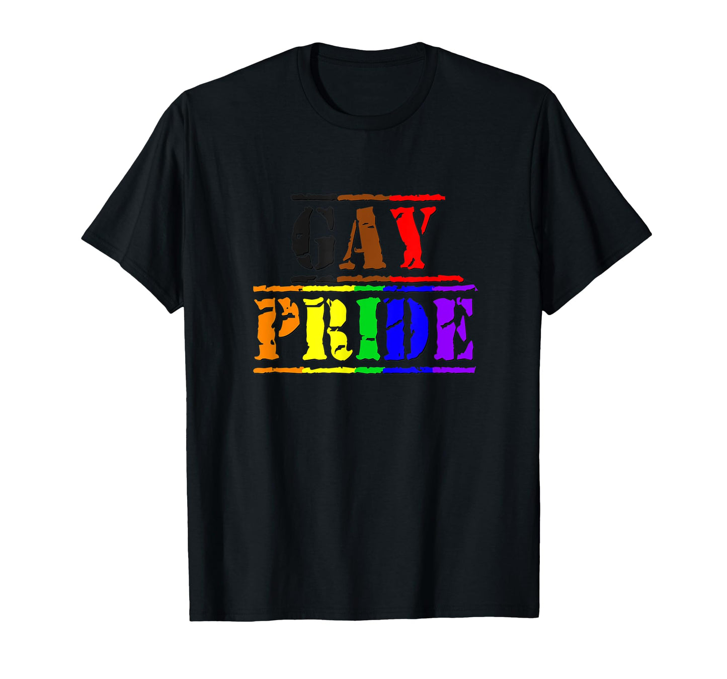 180g pure cotton round neck single side printed T-shirt, gay pride month LGBT rainbow school team black and brown flag color T-shirt, suitable for men and women casual T-shirt, perfect T-shirt for holiday gifts, Christmas gifts, 2025 gifts, New Year gifts