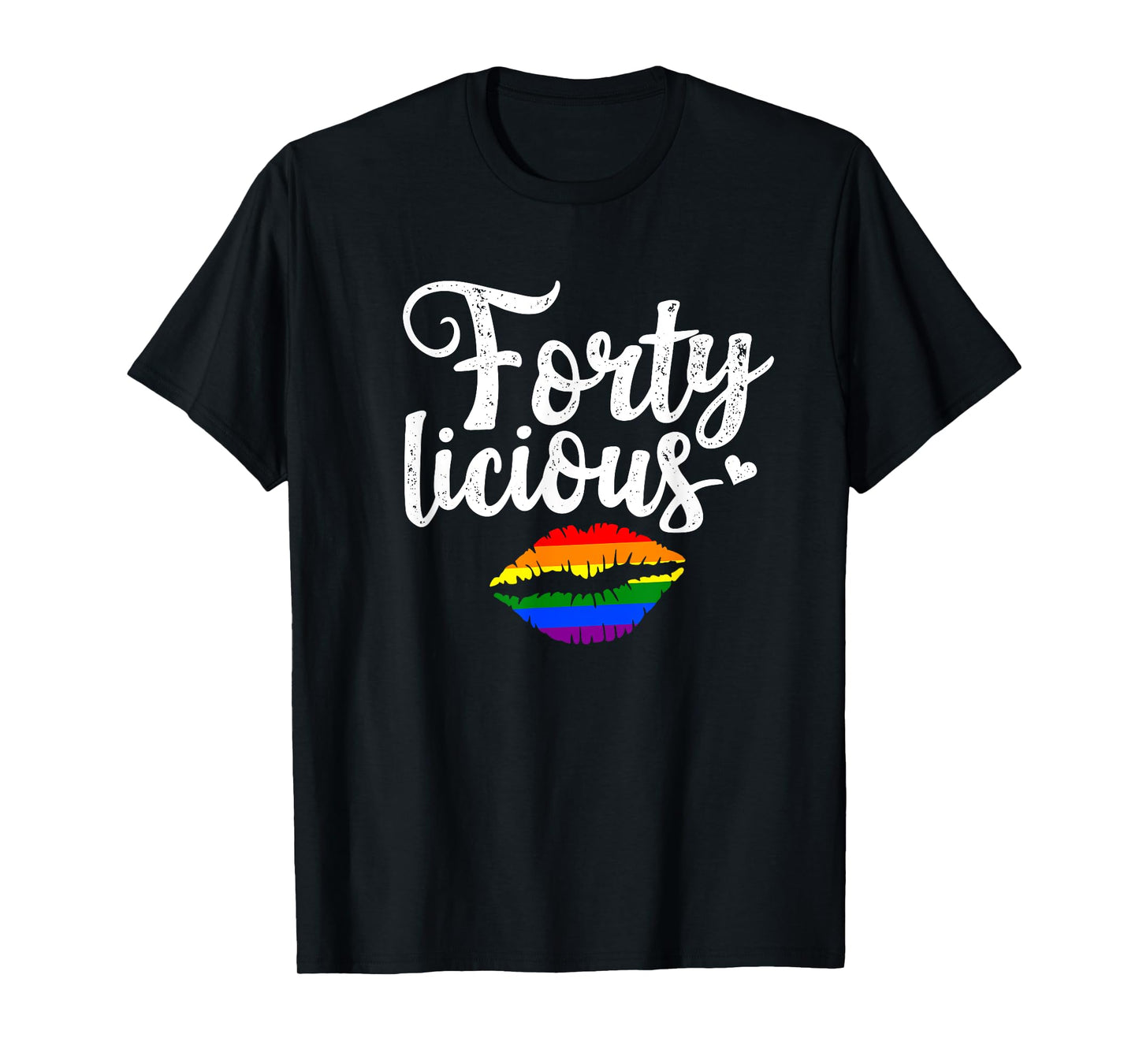 180g pure cotton round neck single-sided printed T-shirt, Fortylicious T-shirt for LGBT 40th birthday gift, casual T-shirt for men and women, perfect T-shirt for holiday gifts, Christmas gifts, 2025 gifts, New Year gifts