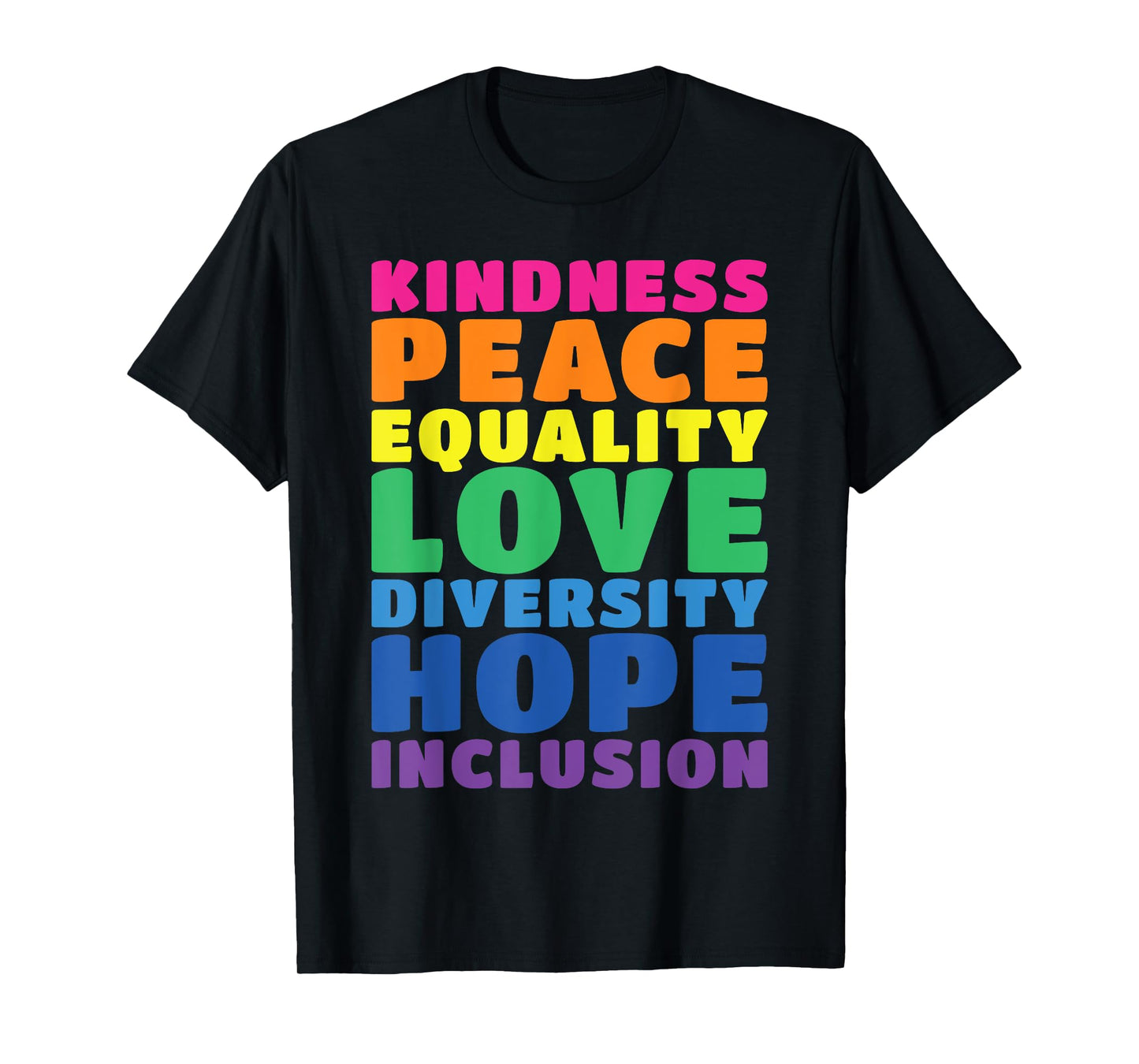 180g pure cotton round neck single-sided printed T-shirt, kindness peace equality love diversity hope tolerance - gay T-shirt, casual T-shirt for men and women, perfect T-shirt for holiday gifts, Christmas gifts, 2025 gifts, New Year gifts