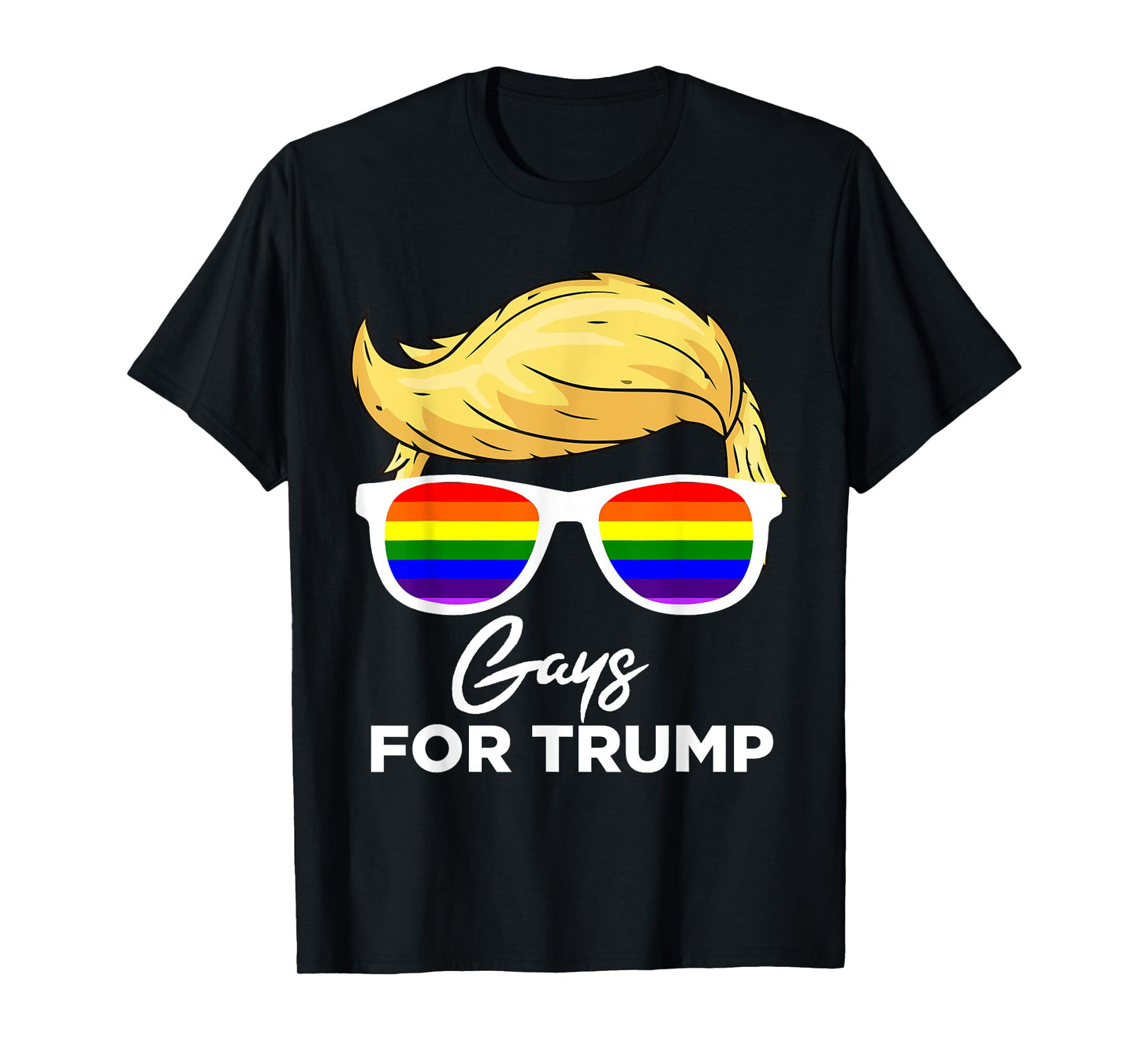 180g pure cotton round neck single side printed t-shirt, gay support trump 2024 election donald trump president t-shirt, casual t-shirts for men and women, perfect t-shirt for holiday gifts, christmas gifts, 2025 gifts, new year gifts