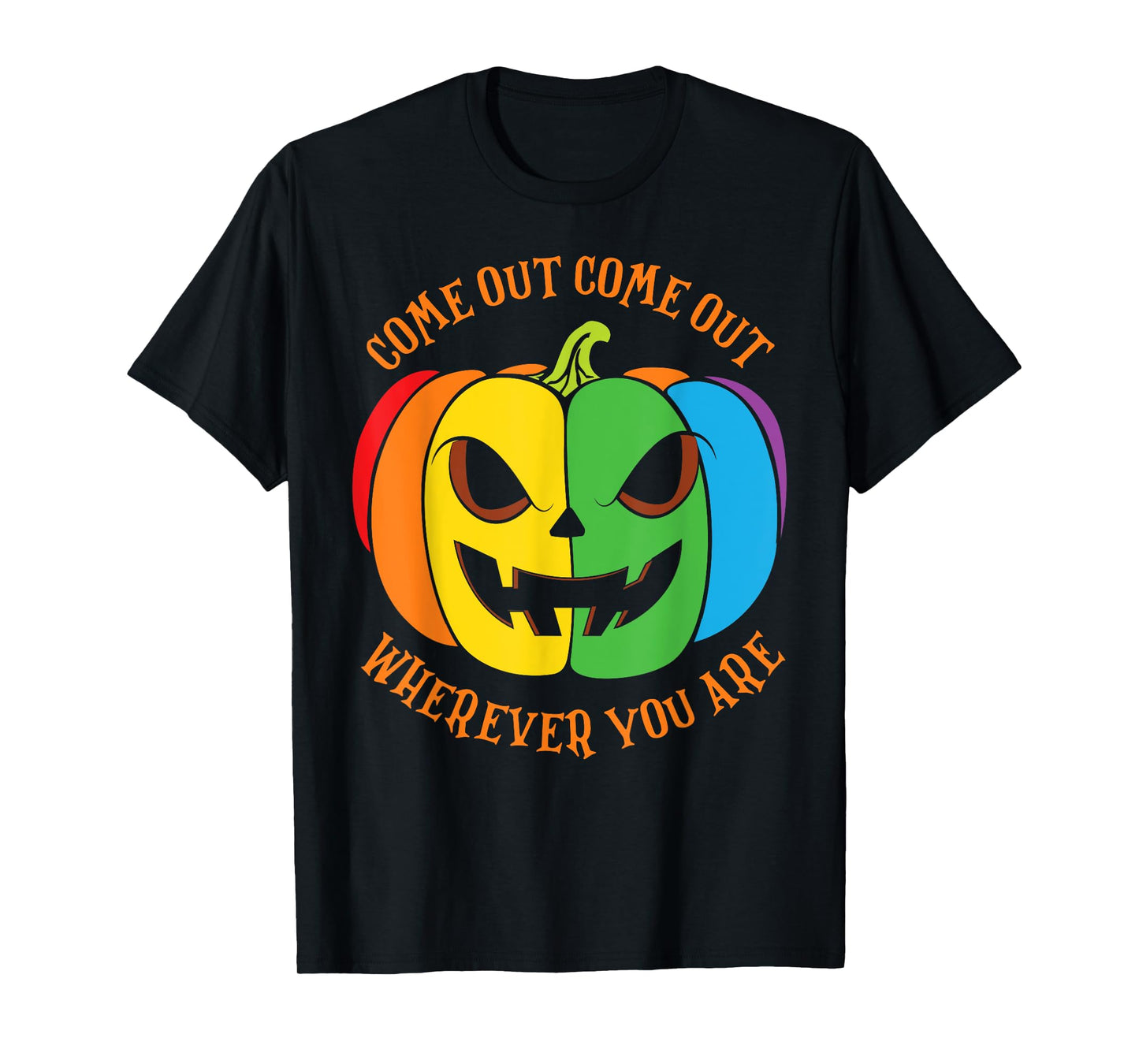 180g pure cotton round neck single-sided printed T-shirt, LGBTQ Halloween pumpkin, Jack-o'-lantern gay pride T-shirt, casual T-shirt for men and women, perfect T-shirt for holiday gifts, Christmas gifts, 2025 gifts, New Year gifts