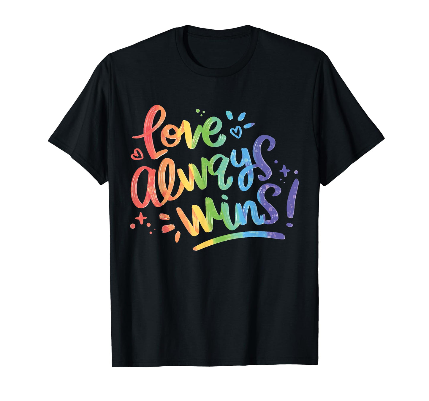 180g pure cotton round neck single-sided printed T-shirt, love always wins T-shirt, casual T-shirt suitable for men and women, perfect T-shirt for holiday gifts, Christmas gifts, 2025 gifts, New Year gifts