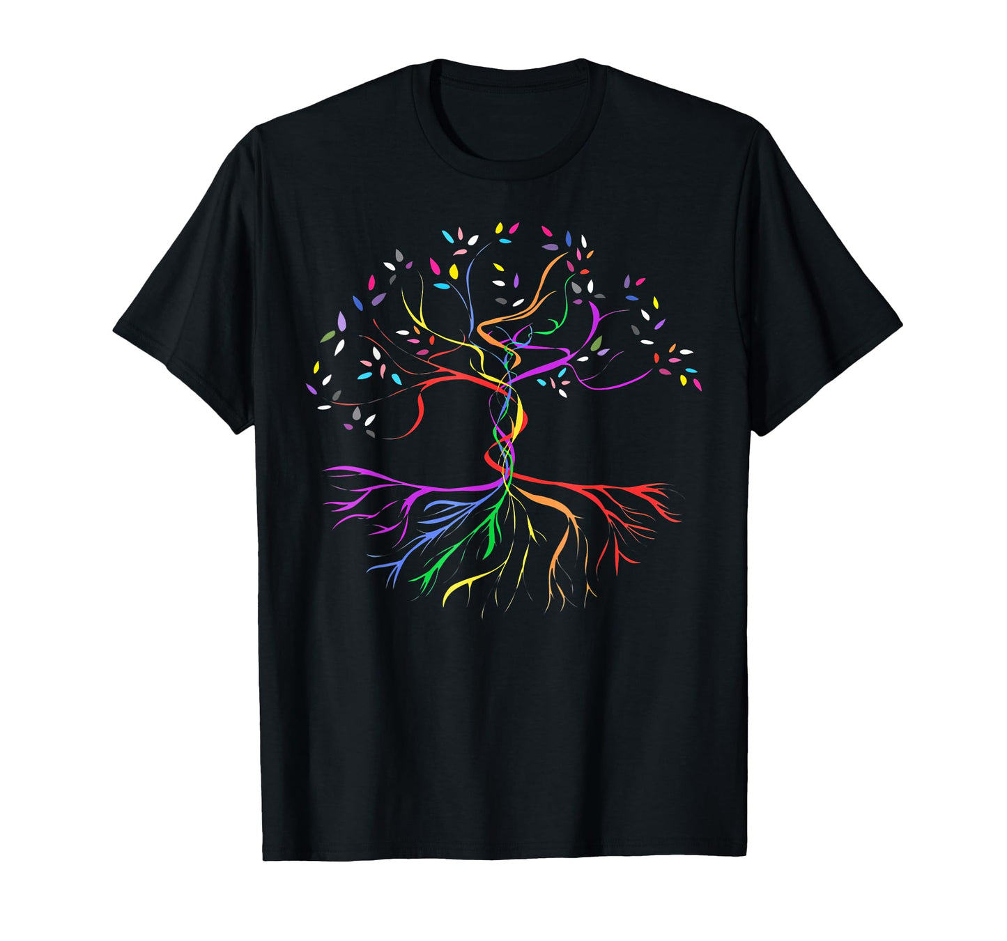 180g cotton round neck single side printed T-shirt, Tree of Life Rainbow LGBT Cool Gay Pride Flag Ally T-shirt, Casual T-shirt for men and women, Perfect T-shirt for holiday gifts, Christmas gifts, 2025 gifts, New Year gifts