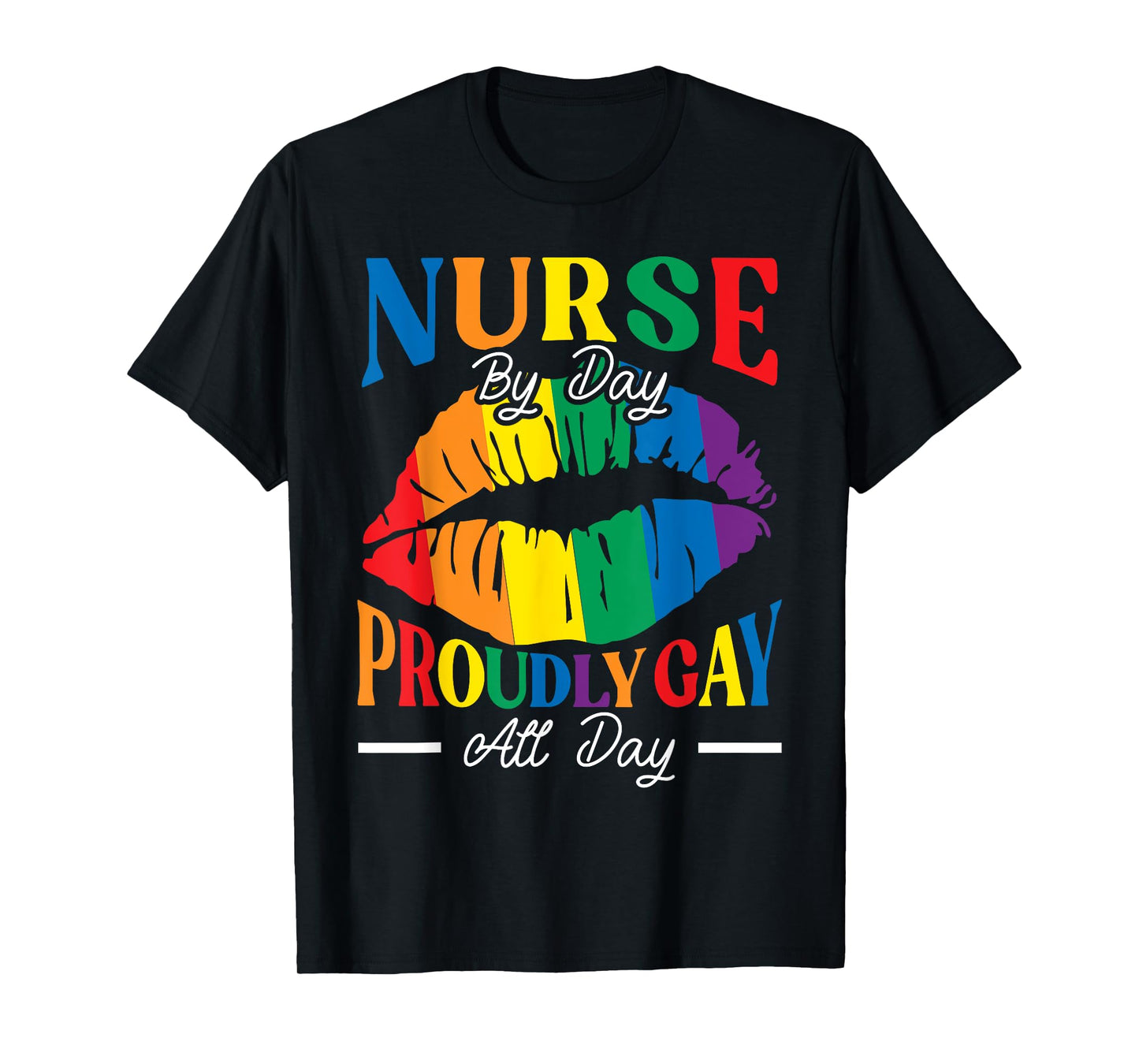 180g pure cotton round neck single side printed T-shirt, nurse gay rainbow pride parade medical ally nursing T-shirt, casual T-shirts for men and women, perfect T-shirt for holiday gifts, Christmas gifts, 2025 gifts, New Year gifts
