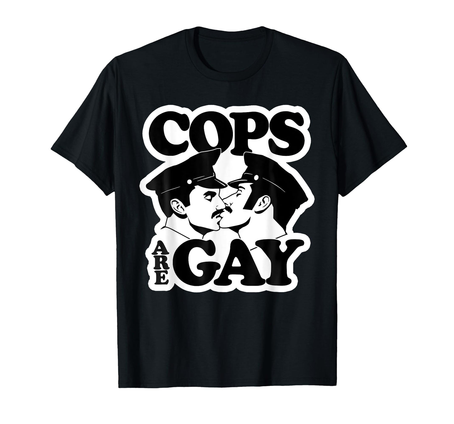180g pure cotton round neck single-sided printed T-shirt, Police are gay LGBT funny clothing T-shirt, casual T-shirts for men and women, perfect T-shirt for holiday gifts, Christmas gifts, 2025 gifts, New Year gifts
