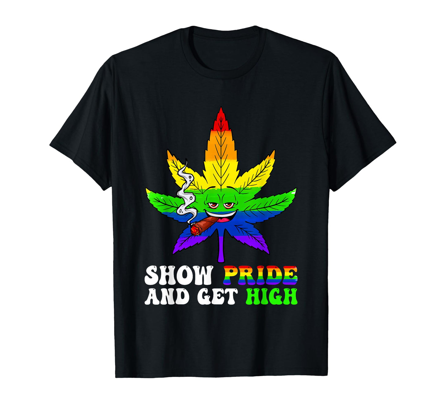 180g pure cotton round neck single-sided printed T-shirt, Pride And High LGBT cannabis lovers cannabis gay month T-shirt, casual T-shirts for men and women, perfect T-shirts for holiday gifts, Christmas gifts, 2025 gifts, New Year gifts