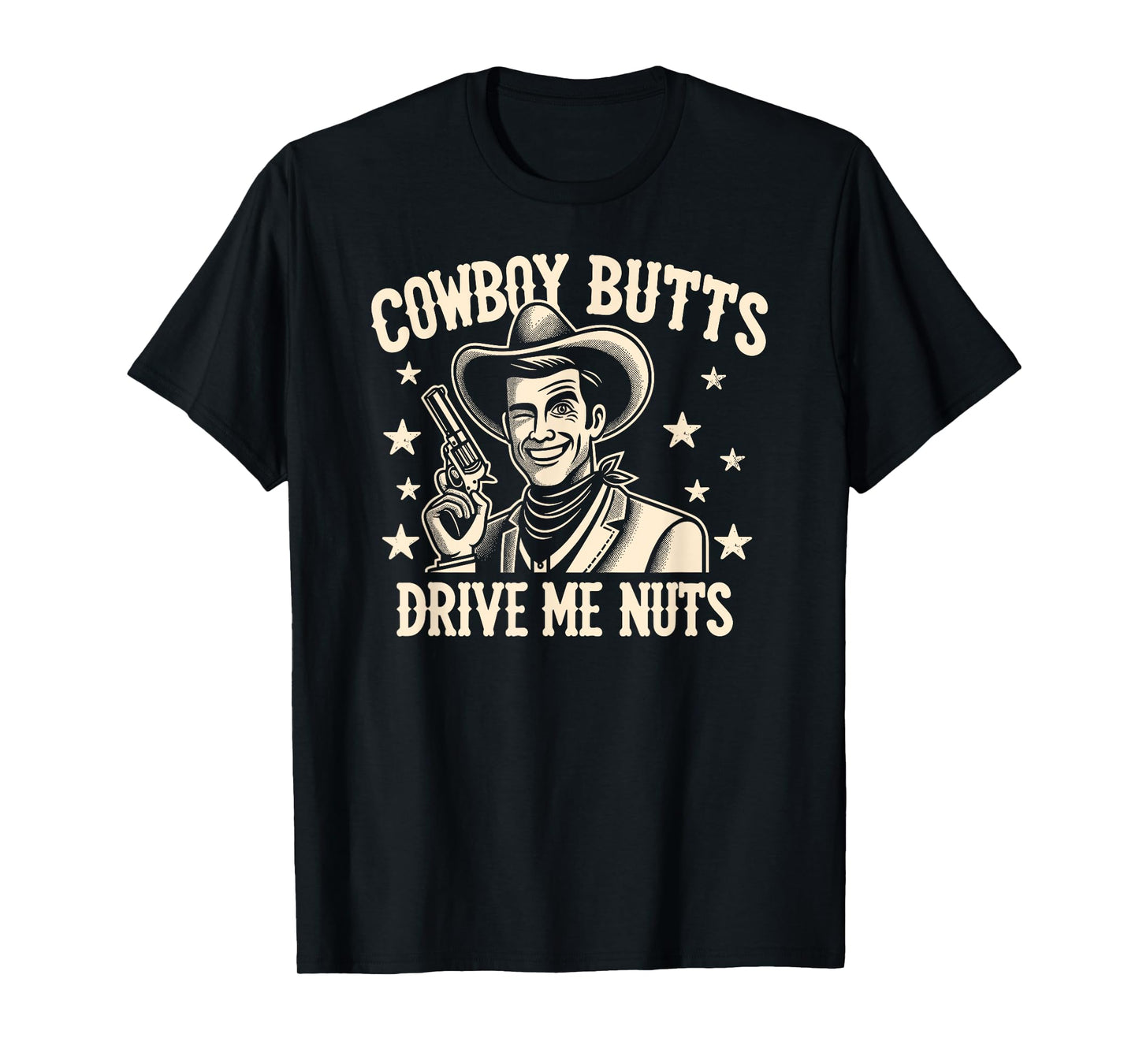 180g pure cotton round neck single side printed t-shirt, gay cowboy ass drives me crazy LGBTQ western gay pride rodeo t-shirt, casual t-shirts for men and women, perfect t-shirt for holiday gifts, Christmas gifts, 2025 gifts, New Year gifts