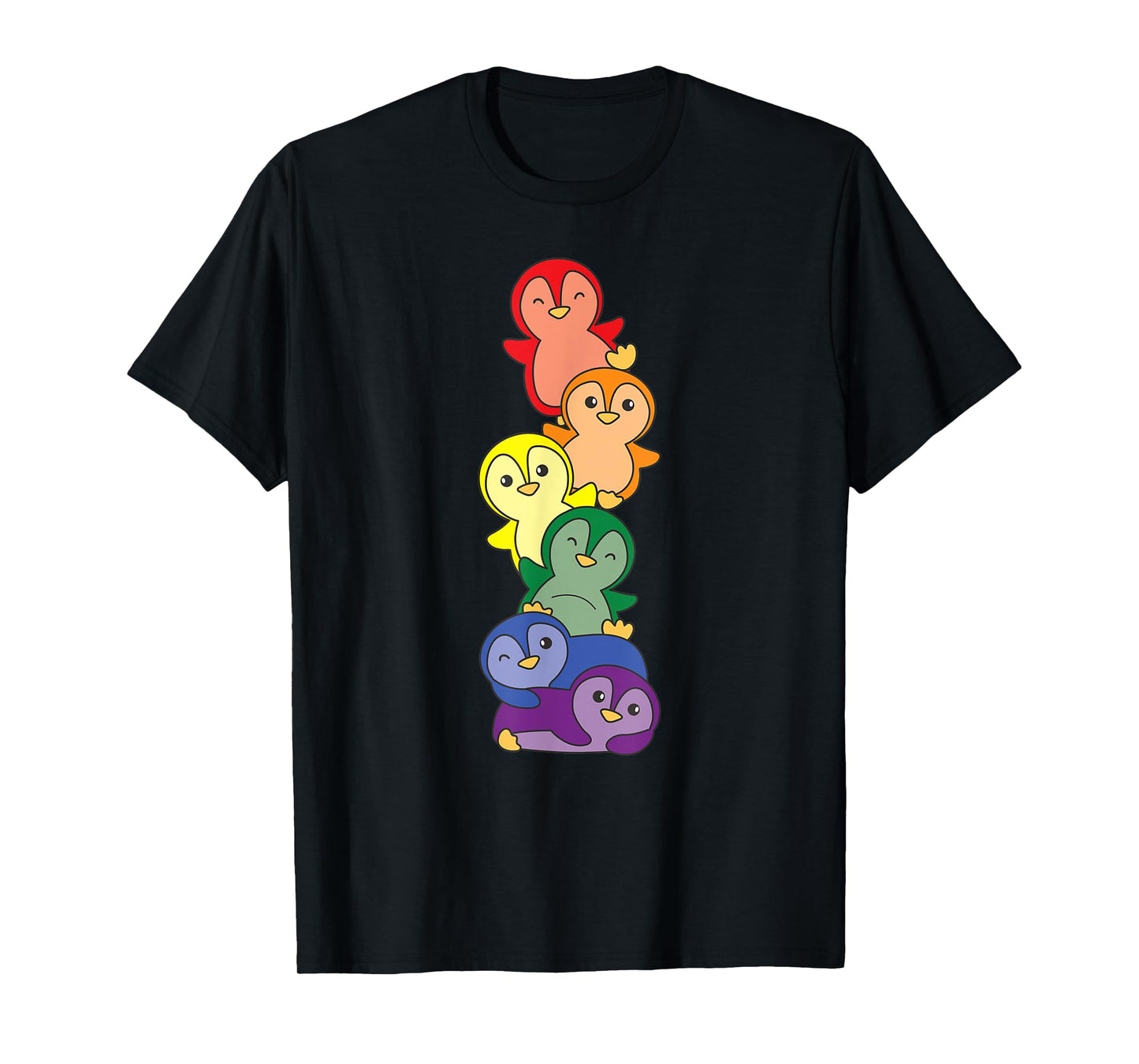 180g cotton round neck single side printed t-shirt, rainbow flag gay pride LGBTQ penguin t-shirt, casual t-shirt for men and women, perfect t-shirt for holiday gift, Christmas gift, 2025 gift, New Year gift