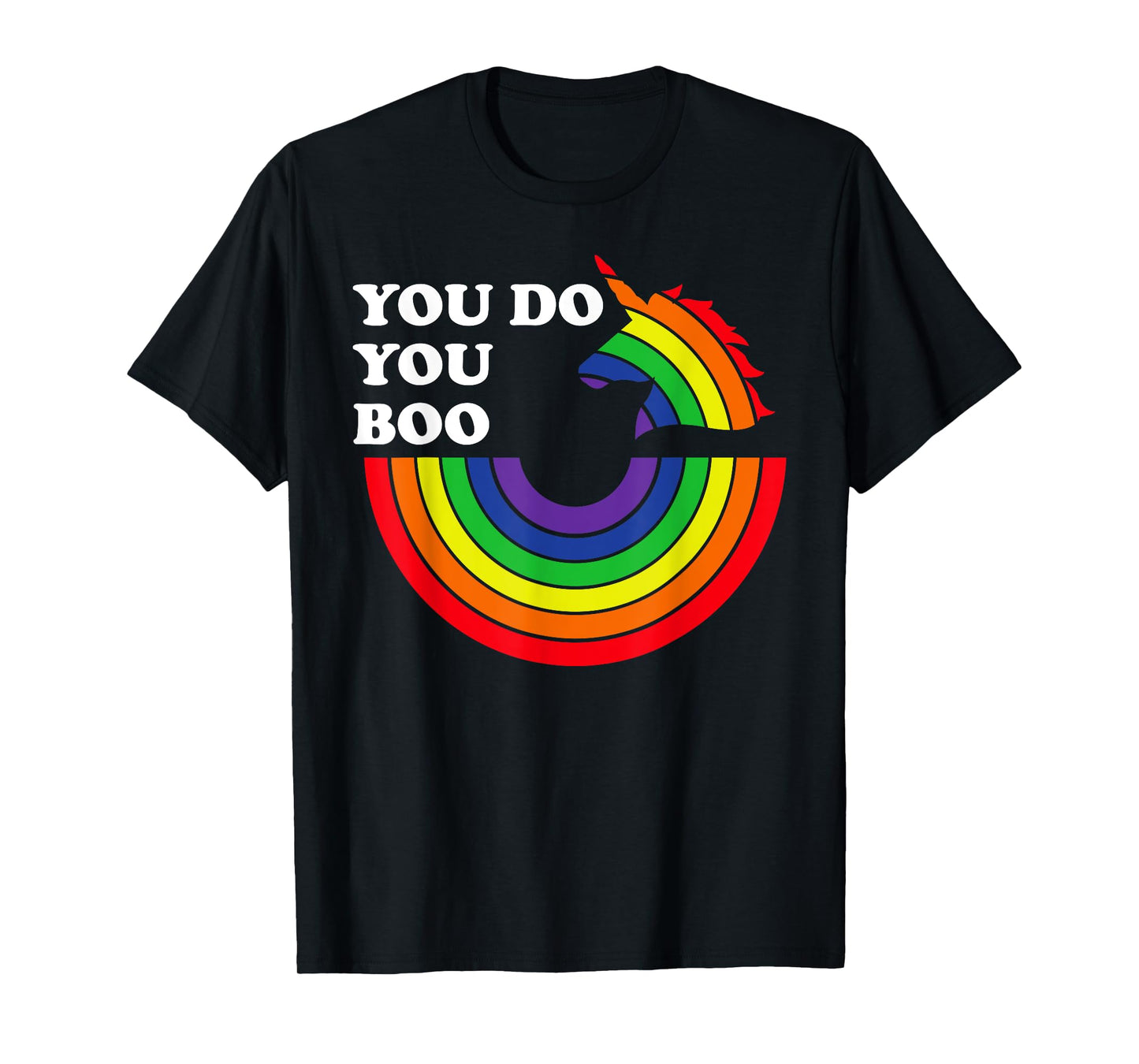 180g pure cotton round neck single side printed t-shirt, You Do You Boo shirt, gay unicorn pride shirt, You Do You Boo t-shirt, casual t-shirt for men and women, perfect t-shirt for holiday gift, Christmas gift, 2025 gift, New Year gift