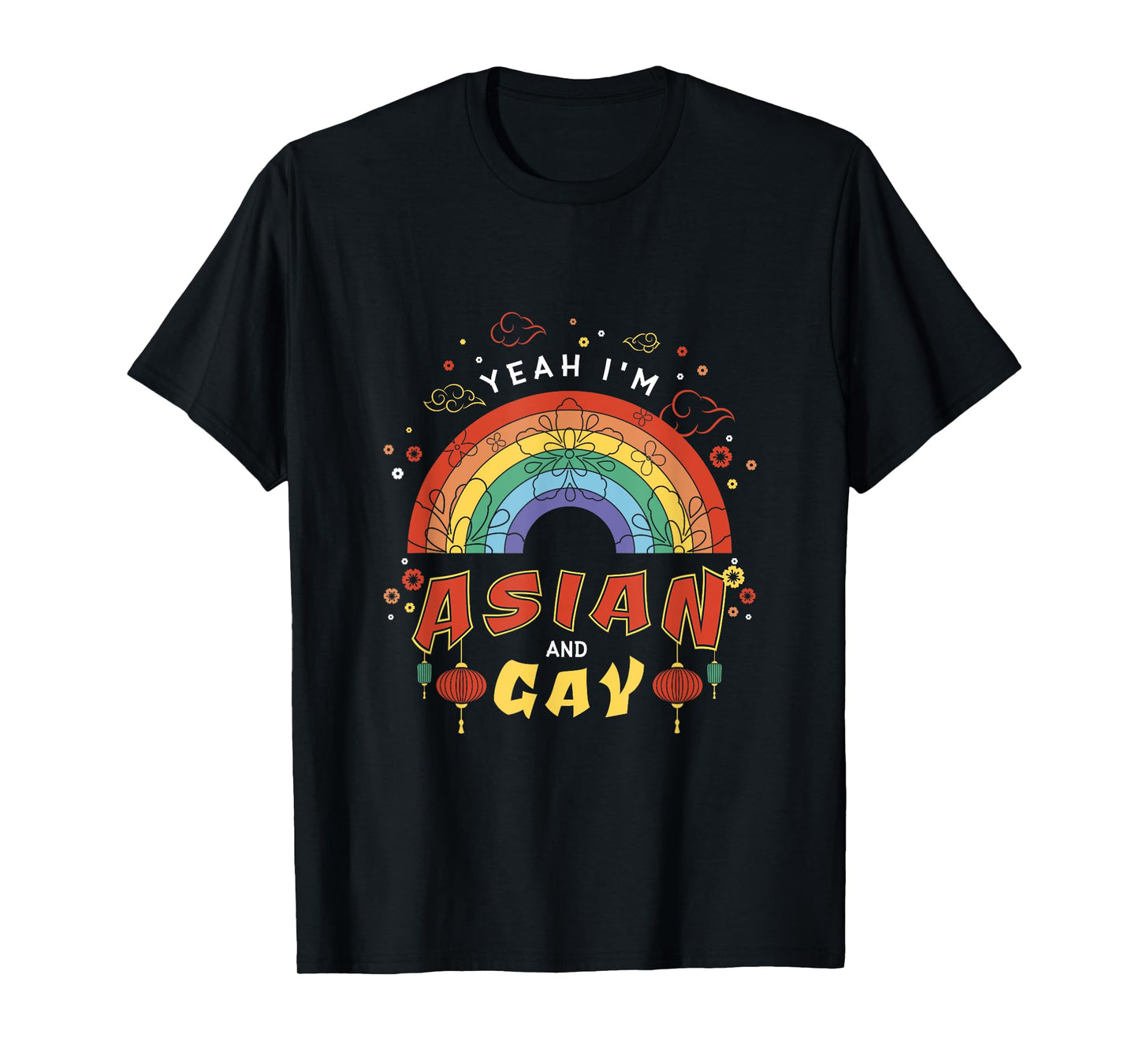 180g pure cotton round neck single side printed t-shirt, Asian and gay queer Asian Chinese Korean Japanese pride t-shirt, casual t-shirt for men and women, perfect t-shirt for holiday gift, Christmas gift, 2025 gift, New Year gift