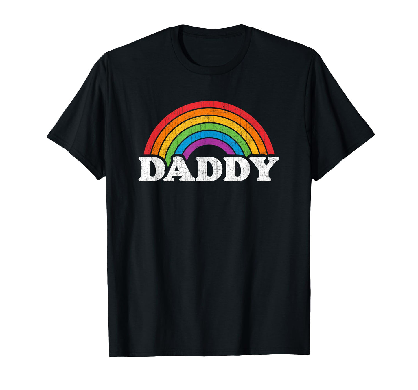 180g pure cotton round neck single side printed T-shirt, gay club DAMN DADDY rainbow flag gay pride parade LGBTQ T-shirt, casual T-shirts for men and women, perfect T-shirt for holiday gifts, Christmas gifts, 2025 gifts, New Year gifts