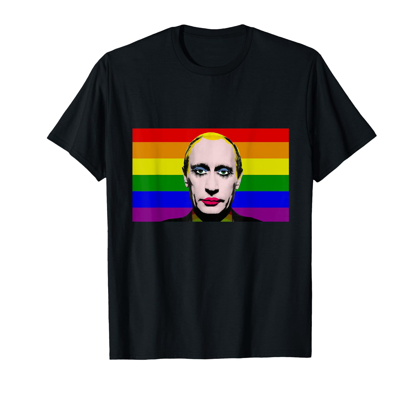 180g pure cotton round neck single-sided printed T-shirt, Putin gay clown expression pack T-shirt, casual T-shirt suitable for men and women, perfect T-shirt for holiday gifts, Christmas gifts, 2025 gifts, New Year gifts