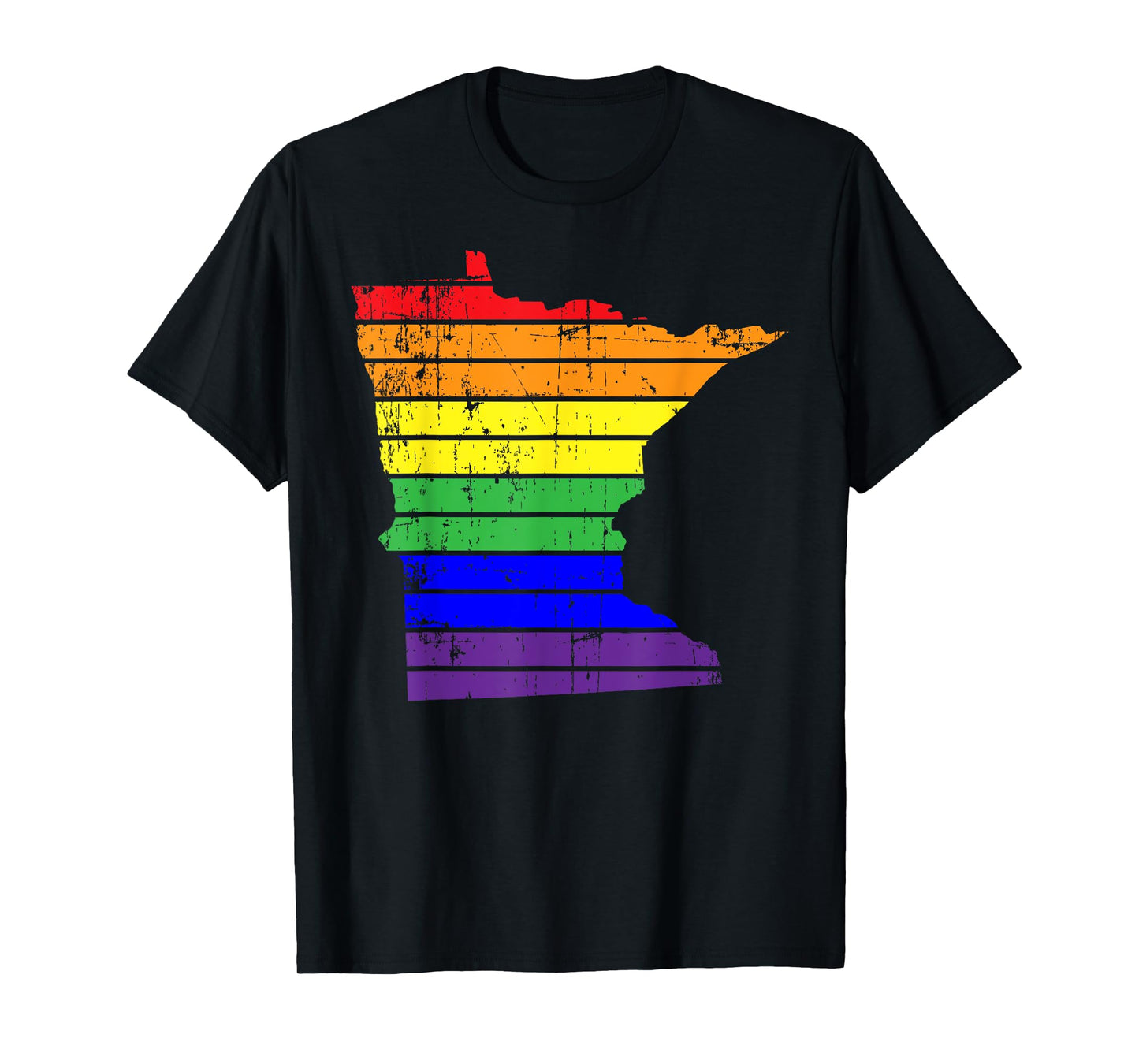 180g pure cotton round neck single side printed T-shirt, melancholic Minnesota LGBT rainbow gay pride T-shirt, casual T-shirt for men and women, perfect T-shirt for holiday gifts, Christmas gifts, 2025 gifts, New Year gifts