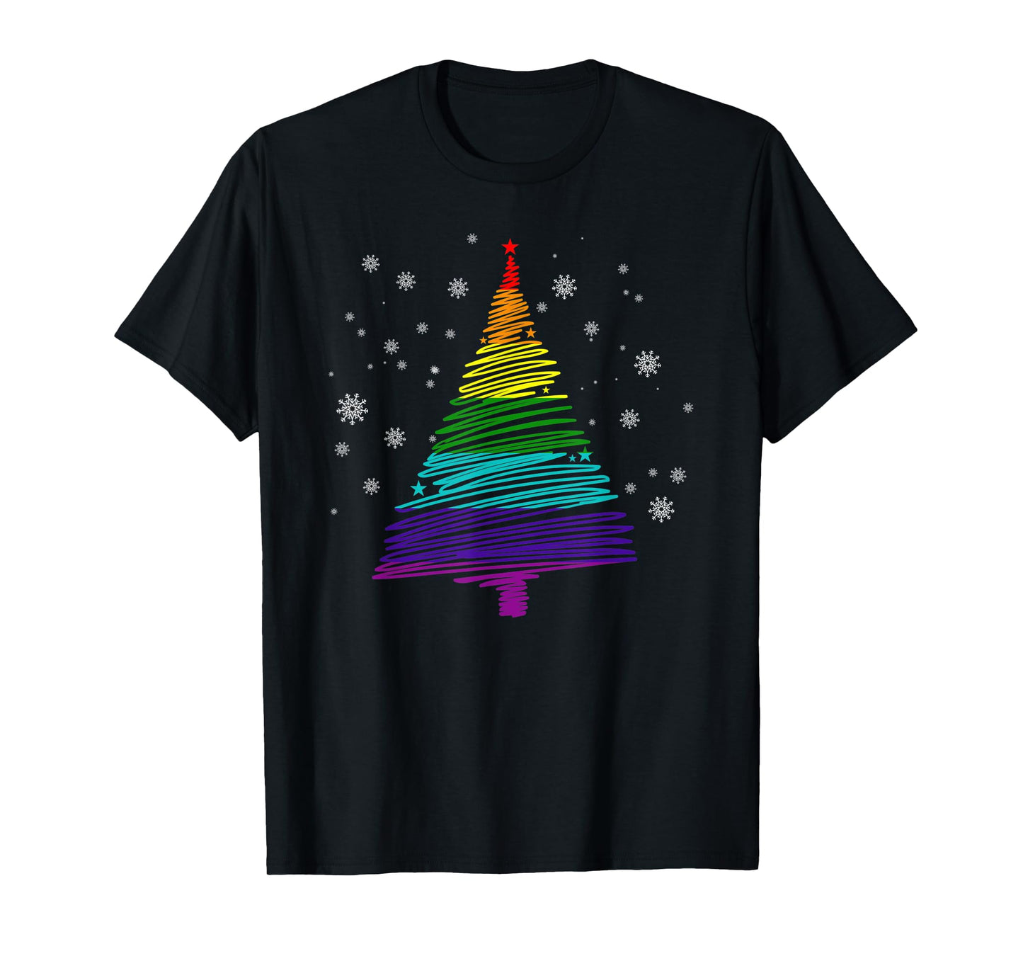 180g pure cotton round neck single side printed T-shirt, LGBT-Q pride rainbow flag gay Christmas tree T-shirt, casual T-shirt for men and women, perfect T-shirt for holiday gifts, Christmas gifts, 2025 gifts, New Year gifts