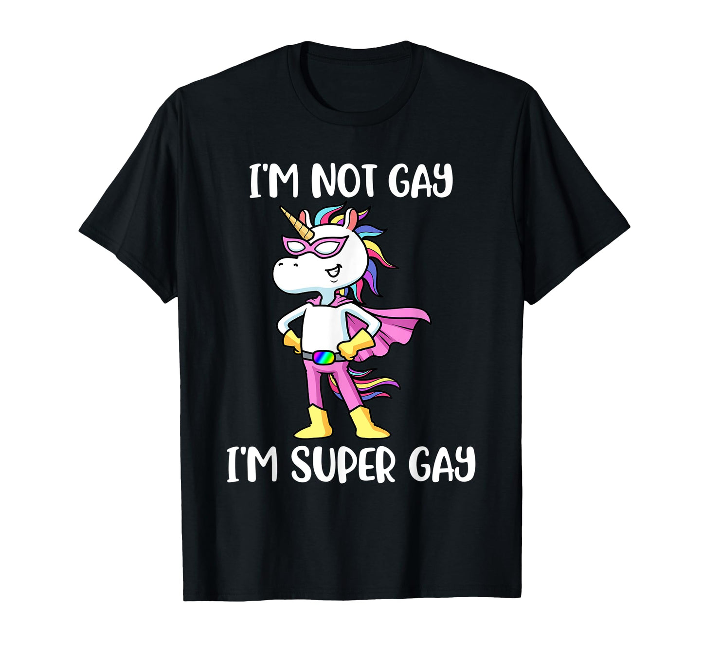 180g pure cotton round neck single side printed T-shirt, I am not gay, I am super gay T-shirt, casual T-shirt for men and women, perfect T-shirt for holiday gifts, Christmas gifts, 2025 gifts, New Year gifts