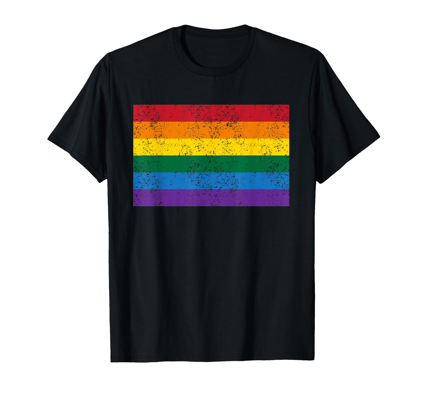 180g pure cotton round neck single side printed t-shirt, vintage worn gay pride flag t-shirt (gay flag shirt) t-shirt, casual t-shirt for men and women, perfect t-shirt for holiday gift, Christmas gift, 2025 gift, New Year gift