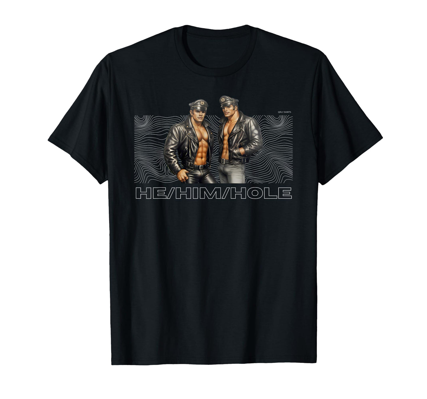180g pure cotton round neck single side printed t-shirt, he he vintage gay leather biker gay pride dad bear beard t-shirt, casual t-shirt for men and women, perfect t-shirt for holiday gift, Christmas gift, 2025 gift, New Year gift