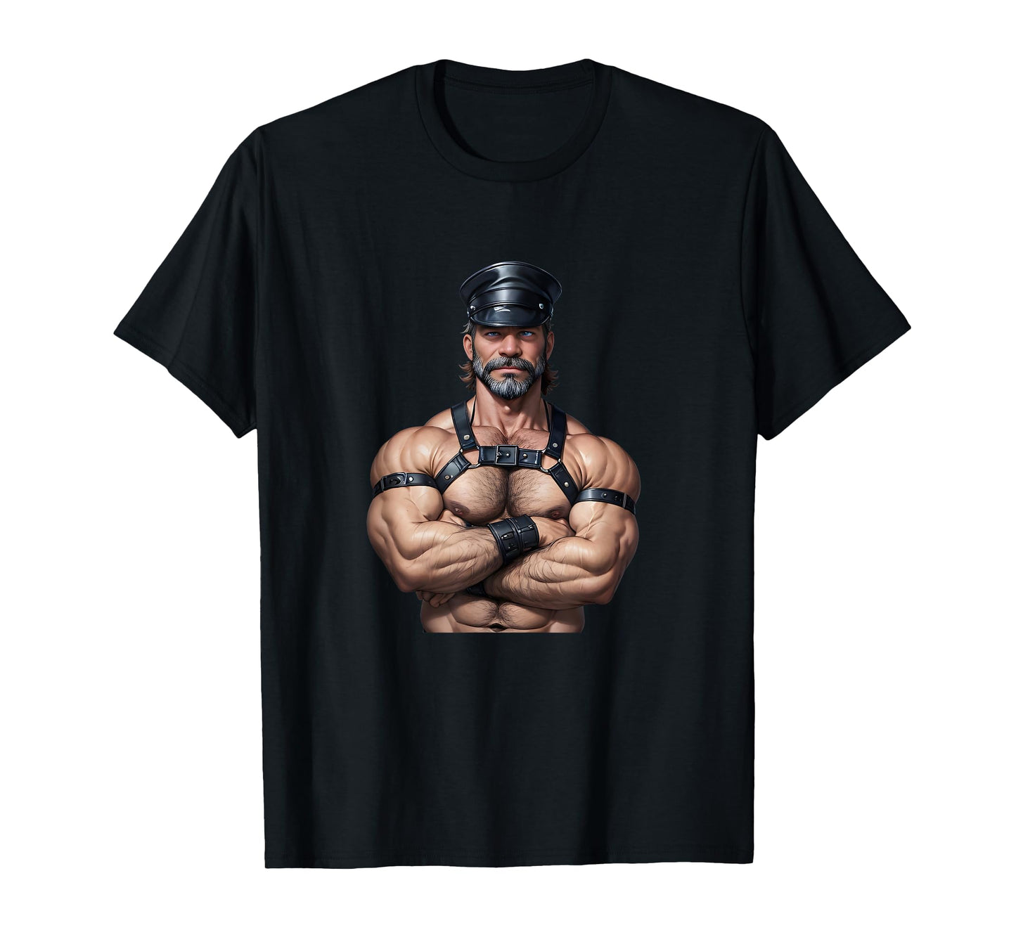 180g pure cotton round neck single side printed t-shirt, gay leather gay daddy man bear kink gay bib t-shirt, casual t-shirt for men and women, perfect t-shirt for holiday gift, Christmas gift, 2025 gift, New Year gift