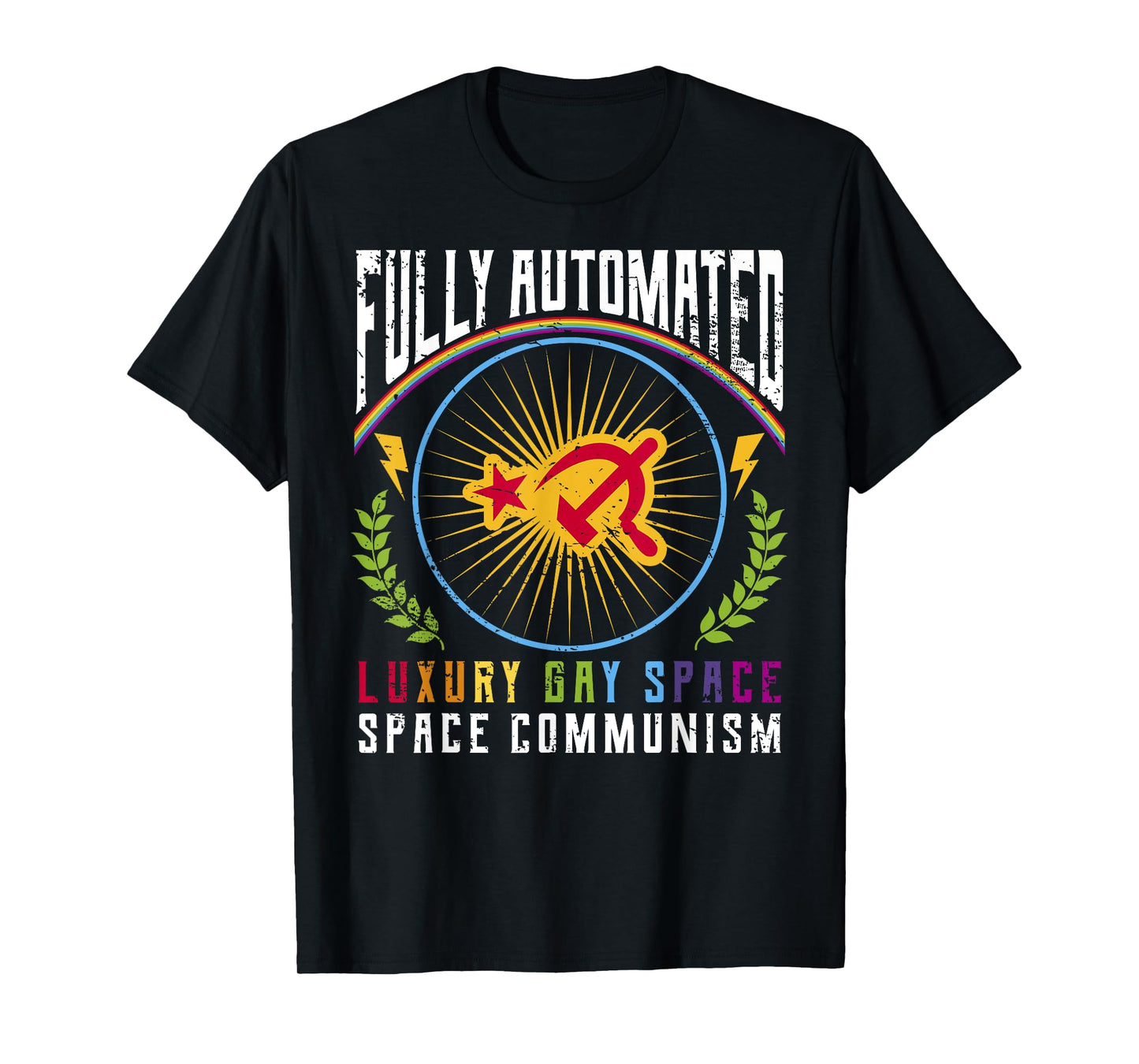 180g pure cotton round neck single side printed t-shirt, funny communist gay meme fully automatic luxury gay space t-shirt, casual t-shirt for men and women, perfect t-shirt for holiday gift, Christmas gift, 2025 gift, New Year gift