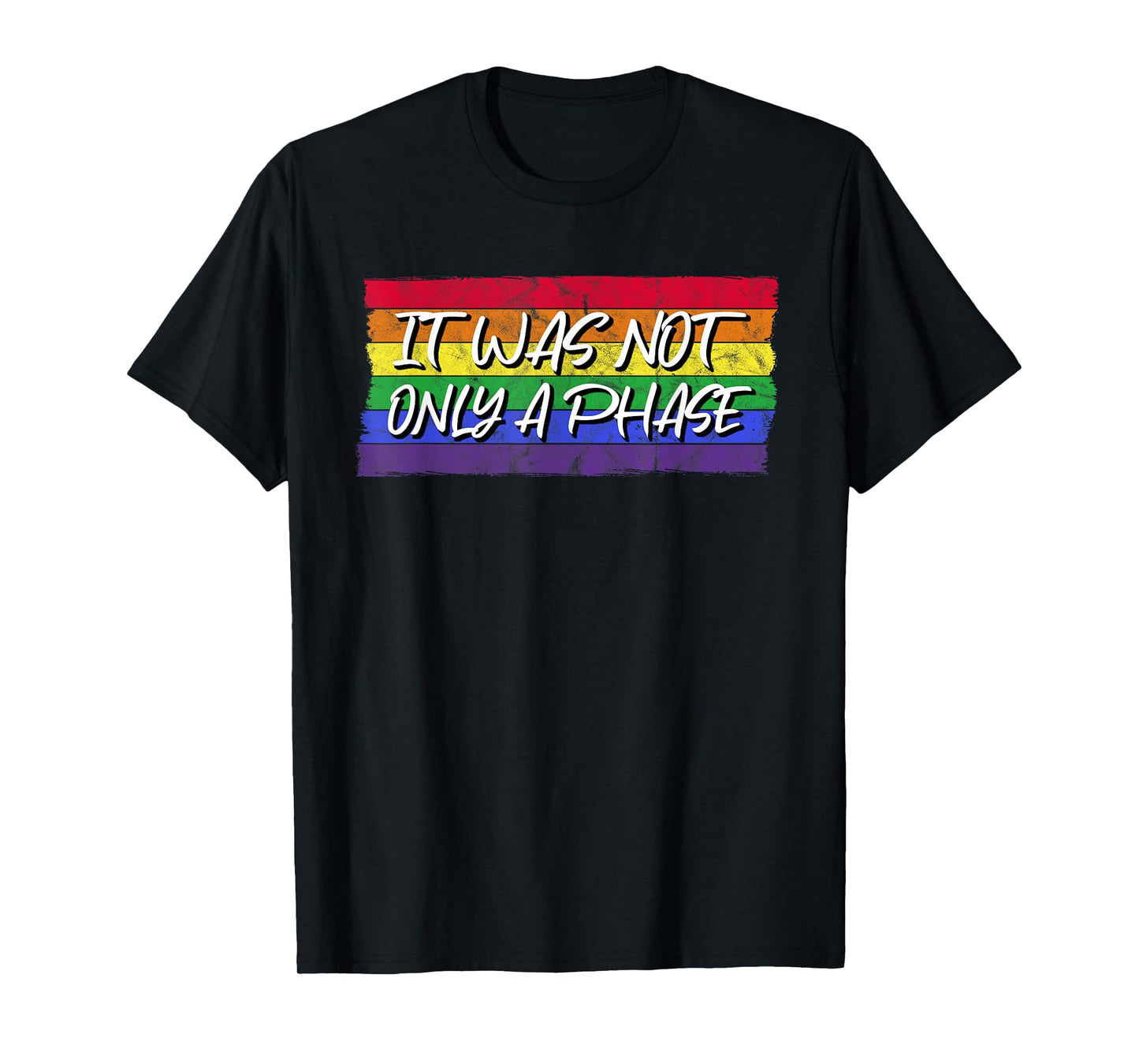 180g pure cotton round neck single side printed T-shirt, This is not just a phase Gay Pride Festival | LGBTQ Pride Rainbow T-shirt, Casual T-shirts for men and women, Perfect T-shirt for holiday gifts, Christmas gifts, 2025 gifts, New Year gifts