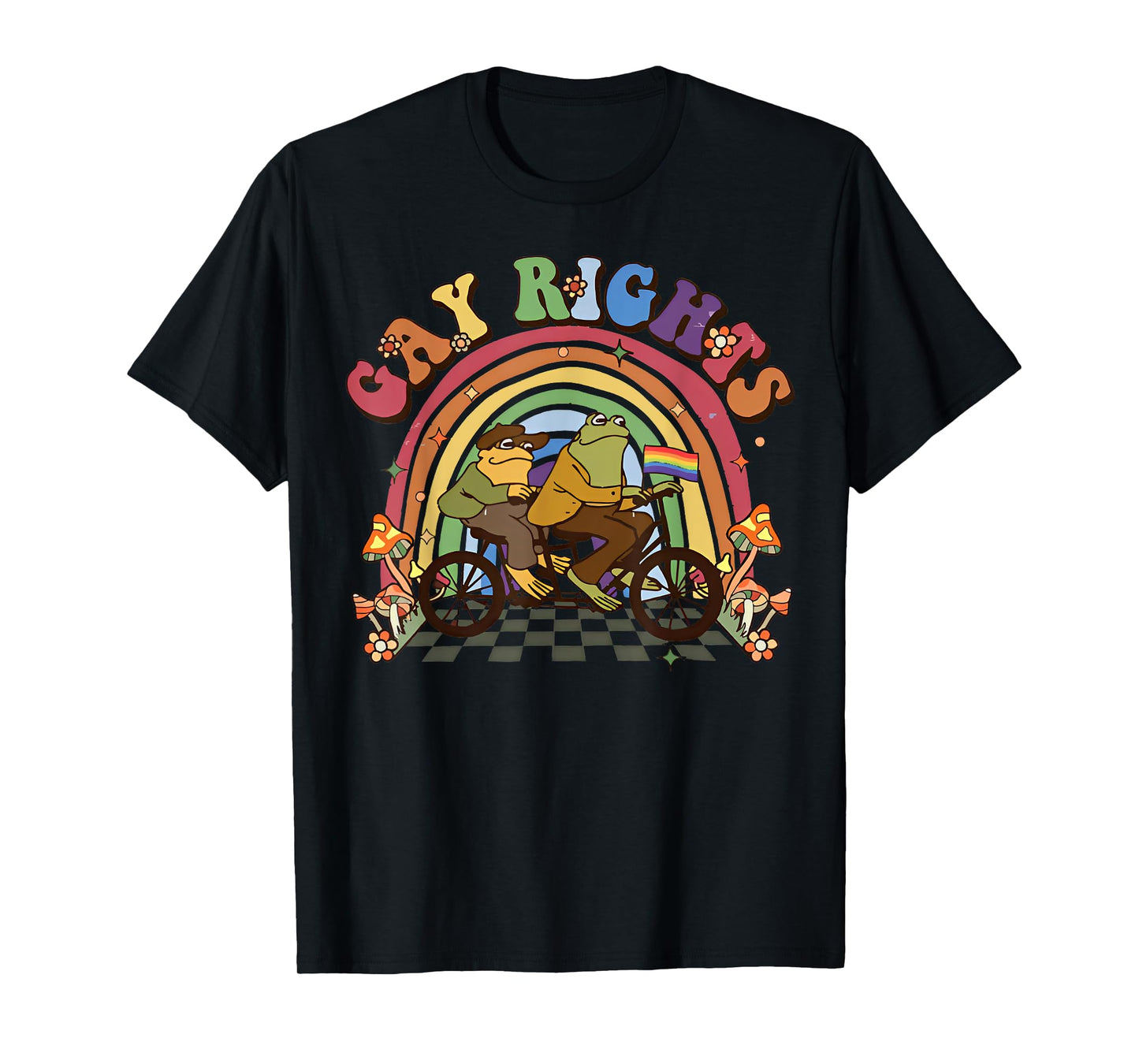 180g pure cotton round neck single side printed T-shirt, funny frog gay rights LGBT rainbow pride month T-shirt, casual T-shirt for men and women, perfect T-shirt for holiday gift, Christmas gift, 2025 gift, New Year gift