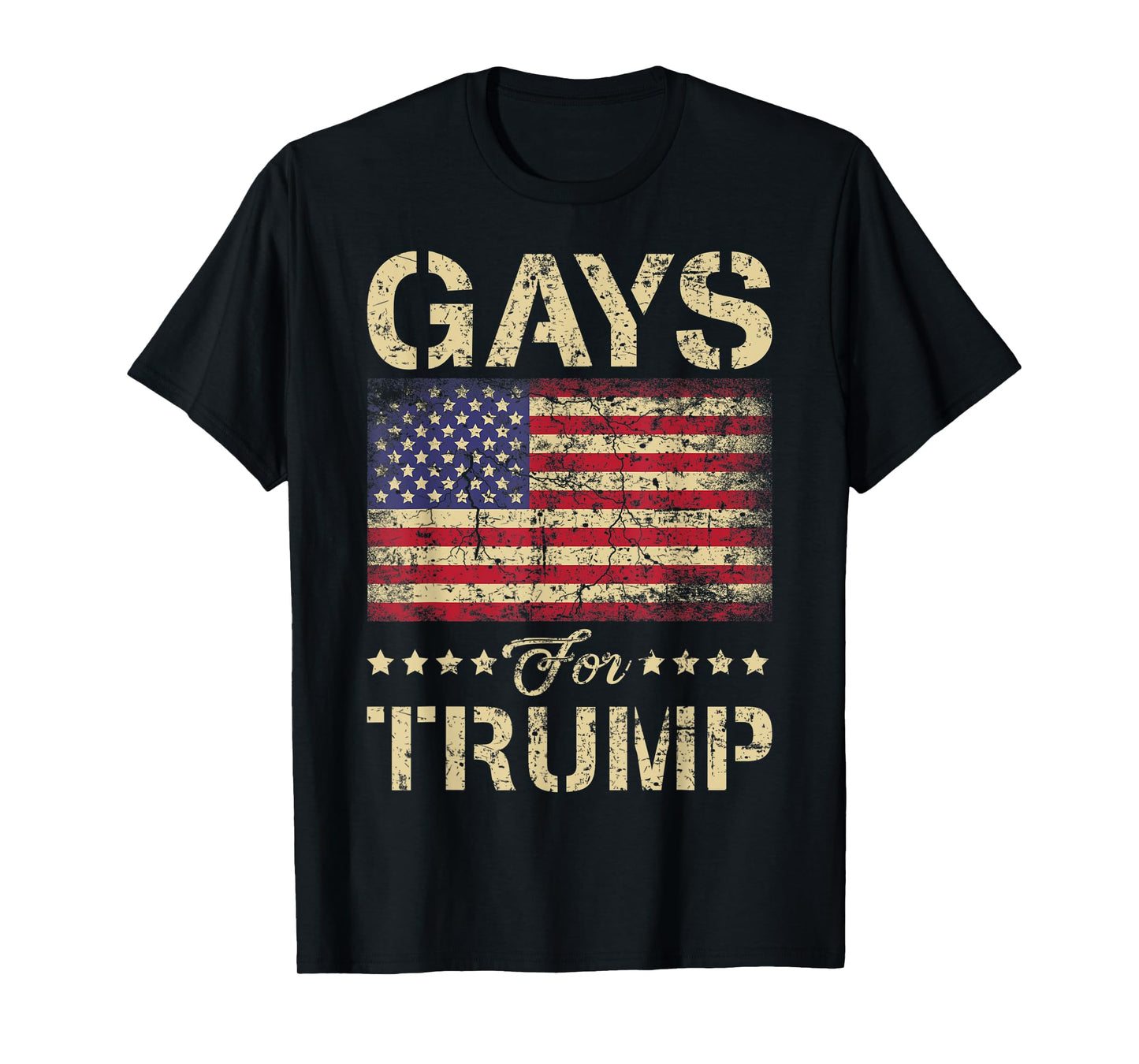 180g pure cotton round neck single side printed T-shirt, gay support Trump stars and stripes American flag T-shirt, casual T-shirts for men and women, perfect T-shirt for holiday gifts, Christmas gifts, 2025 gifts, New Year gifts